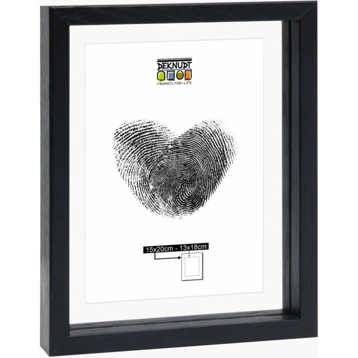 Fotorámik Deknudt S68SG2 s dreveným okrajom, plávajúci efekt 15x20 cm