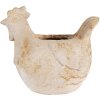 Clayre & Eef 6MG0108 Dekorácia Kvetináč béžovo hnedý 31x20x27 cm Vidiecky štýl