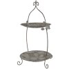 Clayre & Eef 6Y5657 Etagere 34x32x50 cm Zeleno-hnedý starožitný kov Vintage štýl