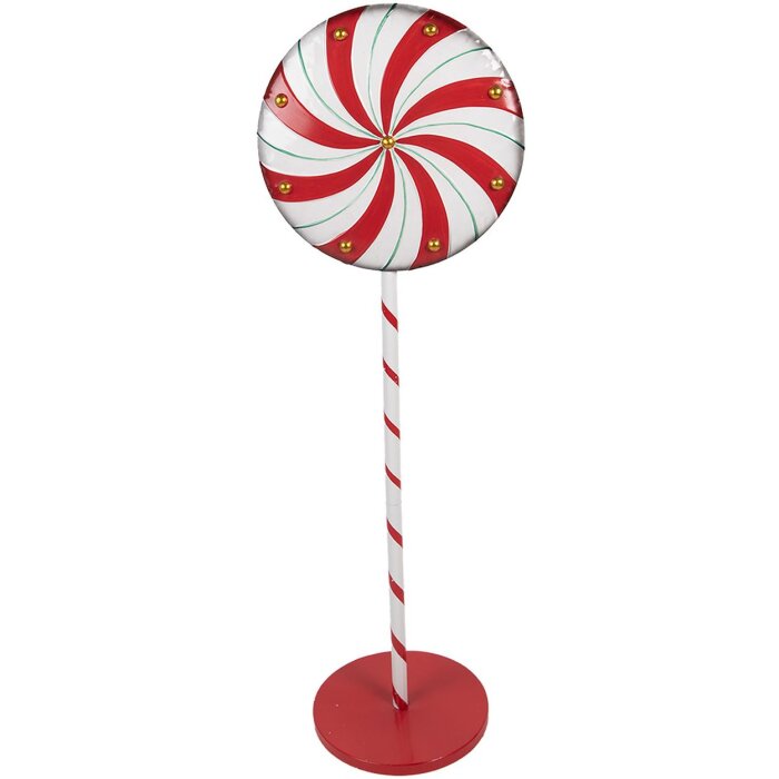 Clayre & Eef 6Y5733 Dekorácia Lollipop červeno-biela 40x30x120 cm