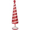 Clayre & Eef 6Y5735 Vianočný stromček dekoratívny ø13x49 cm Červená-Biela v štýle krajinský