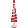 Clayre & Eef 6Y5735 Vianočný stromček dekoratívny ø13x49 cm Červená-Biela v štýle krajinský