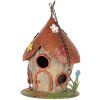 Clayre & Eef 6Y5737 Ptáčik Dvorec Beige so červenou strešinkou Ø17x27/54cm Čierny vintage štýl