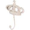 Clayre & Eef 6Y5773 Nástenný háčik Iron White Antique 14x7x19 cm Nástenný háčik Shabby
