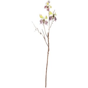 Clayre & Eef 50806 Dekorácia Vetva s motýľmi zelená 14x5x85 cm