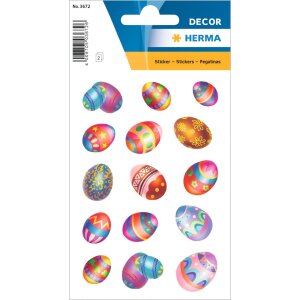 HERMA nálepky dekoratívne štítky DECOR Veľkonočné vajíčka sľuda 2 listy
