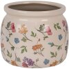 Clayre & Eef kvetináč Floral Béžová Ø16x13 cm vidiecky štýl keramický