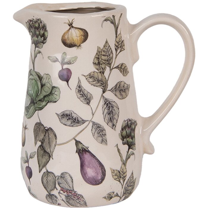 Clayre & Eef Dekoratívna kanvica Zeleninový motív 16x12x18 cm