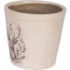 Clayre & Eef 6CEGTW0001M Dekorácia kvetináč s motívom jeleňa Ø 15x14 cm