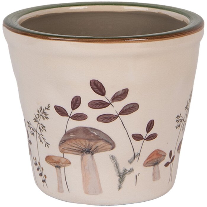 Clayre & Eef 6CELFJ0001S Dekorácia Kvetináč Ø 12x11 cm