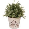 Clayre & Eef 6CELFJ0001S Dekorácia Kvetináč Ø 12x11 cm