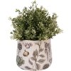 Clayre & Eef 6CETKG0001S kvetináč béžový Ø14x12 cm vidiecky štýl