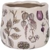 Clayre & Eef 6CETKG0001S kvetináč béžový Ø14x12 cm vidiecky štýl