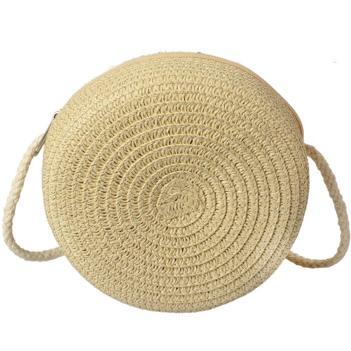 Juleeze JZBG0304 Taška Boho okrúhla Ø14x8 cm béžová