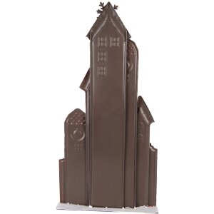 Clayre & Eef 5Y1379 Vianočná dekorácia Domčeky červené 28x8x56cm kov Landhaus štýl