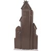 Clayre & Eef 5Y1379 Vianočná dekorácia Domčeky červené 28x8x56cm kov Landhaus štýl