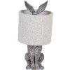Clayre & Eef stolná lampa Zajačik Polyresin Hnedo-Sivá Ø20x43 cm