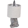 Clayre & Eef stolná lampa Zajačik Polyresin Hnedo-Sivá Ø20x43 cm