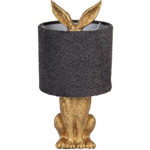 Clayre & Eef stolná lampa Zajačik zlatá...