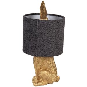 Clayre & Eef stolná lampa Zajačik zlatá...