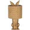 Clayre & Eef stolná lampa zajac so žltým tienidlom E27 Ø 20x43 cm