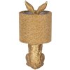 Clayre & Eef stolná lampa zajac so žltým tienidlom E27 Ø 20x43 cm