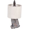 Clayre & Eef stolná lampa Zajačik E27 Ø 20x43 cm Hnedá Béžová