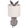 Clayre & Eef stolná lampa Zajačik E27 Ø 20x43 cm Hnedá Béžová