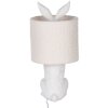 Clayre & Eef stolná lampa Zajačik Biela E27 Ø 20x43 cm