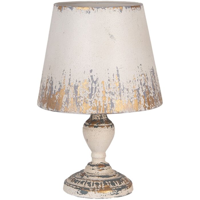Clayre & Eef stolná lampa E27 Ø 32x47 cm Starožitný vzhľad