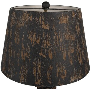 Clayre & Eef stolná lampa Ø35x64 cm – Čierno-hnedej farby