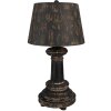 Clayre & Eef stolná lampa Ø35x64 cm – Čierno-hnedej farby