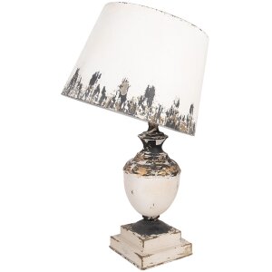 Clayre & Eef 6LMC0110 stolná lampa béžová Ø32x60cm antická