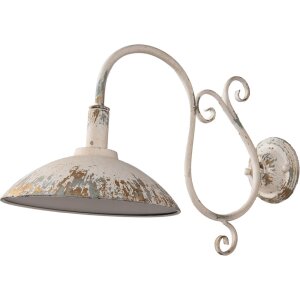 Clayre & Eef 6LMP800 Nástenná lampa béžová s hrdzou – Antický štýl