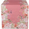 Clayre & Eef obrus FFA64P 50x140 cm – Ružový kvetinový vzor