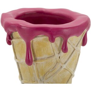Mauro Ferretti Kvetináč v tvare zmrzliny 12,5x11x31 cm zlatý ružový
