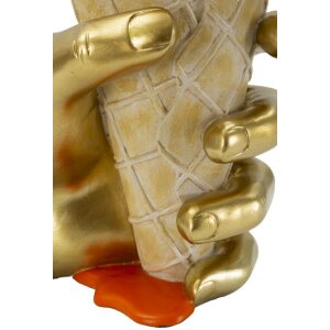Mauro Ferretti kvetináč v tvare vafle 18x16x26 cm zlatý oranžový
