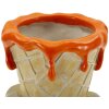 Mauro Ferretti kvetináč v tvare vafle 18x16x26 cm zlatý oranžový
