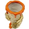 Mauro Ferretti kvetináč v tvare vafle 18x16x26 cm zlatý oranžový
