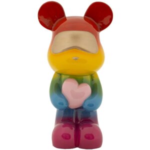 Rainbow Bear Sediaci medvedík Multicolor 22,5x17,5x42,5 cm Polyresin