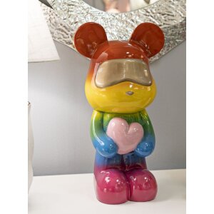 Rainbow Bear Sediaci medvedík Multicolor 22,5x17,5x42,5 cm Polyresin