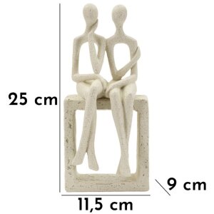 Mauro Ferretti Figúrky Stons pár 11,5x9x25 cm krémové