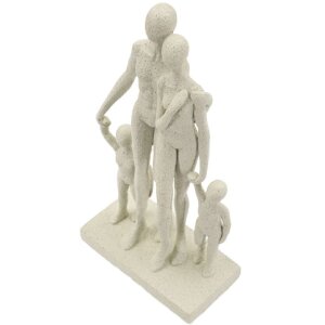 Mauro Ferretti Stons Figúrka Rodina 16x8x30,5 cm krémová