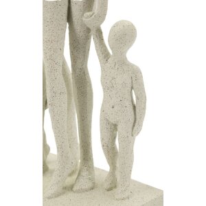 Mauro Ferretti Stons Figúrka Rodina 16x8x30,5 cm krémová