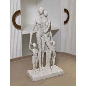 Mauro Ferretti Stons Figúrka Rodina 16x8x30,5 cm krémová