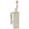 Mauro Ferretti Stons Figúrka krémová 8,5x6,5x24 cm čítajúca dekofigurka