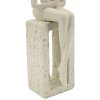 Mauro Ferretti Stons Figúrka krémová 8,5x6,5x24 cm čítajúca dekofigurka