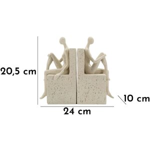 Mauro Ferretti opierka na knihy Stons 24x10x20,5 cm krémová