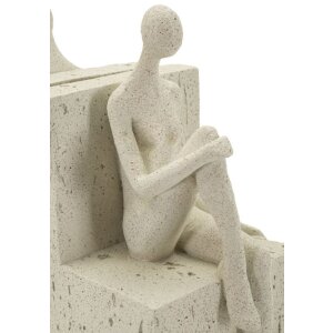 Mauro Ferretti opierka na knihy Stons 24x10x20,5 cm krémová