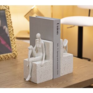 Mauro Ferretti opierka na knihy Stons 24x10x20,5 cm krémová